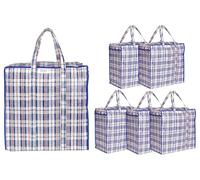 Josephine Osthoff bolsas almacenaje ropa Unisex resistentes agua duraderas con cremallera, ideales mudanzas, 75 L, 20 kg, color azul, pack 6