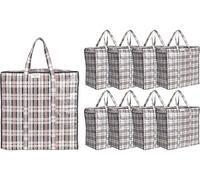 Josephine Osthoff bolsas almacenaje ropa unisex, resistentes al agua y duraderas, con cremallera, 75L, 20kg, color negro, pack de 9