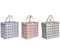 Josephine Osthoff Bolsas de Almacenaje Unisex - Impermeables y Resistentes con Cremallera, 75L, 20kg, Colores Surtidos, Pack de 3 para Mudanzas