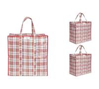 Josephine Osthoff Bolsas de Almacenamiento Rojas 75L | Resistentes al Agua y Duraderas, con Cremallera | Hasta 20kg, Paquete de 3
