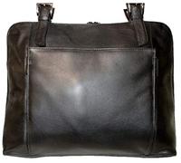 Josephine Osthoff Handtaschen-Manufaktur Women's GLASGOW black Leitz folder size Gr??e LEDER Briefcase B?redasche Messenger Shoulderbag Aktentasche Reise Shopper LEATHER Bag handbag ?every day for *??for work?*?for travelling