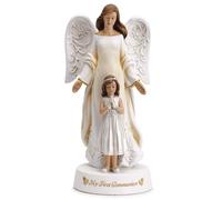 Joseph's Studio by Roman - Angel With Praying Girl My First Communion Figura 7.75 """" H Resin and Stone Mobetop o escritorio Collection Decorative