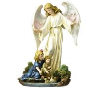 Joseph's Studio by Roman - Guardian Angel with Children Figura en la coleccin del Renacimiento Base 8.5 """" H Resina y Stone Decoracin de regalos re