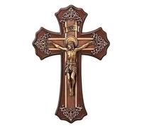 Joseph's Studio de Roman Cross y Crucifix Collection 10.25 """" H Victorian Oak/Gold Home D? Cor Devout Gift Oracin Inspiracin (1x6x10)