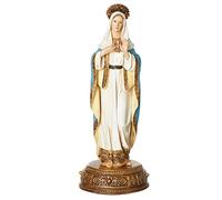 Joseph's Studio Heavenly Protectors by Roman Exclusive Immaculate Heart of Mary Figura sobre Base Dorada con un cajón Que Contiene una oración al Santo, 10.25 Pulgadas