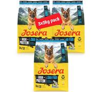 JOSERA Adult High Protein Seefish (3 x 3 kg) | Comida Seca Premium para Perros Adultos y Deportivos | Salmón y Batata | sin Cereales y Rico en proteínas | L-carnitina y taurina | 3 Unidades
