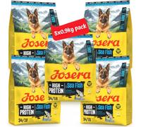 JOSERA Adult High Protein Seefish (5 x 900 g) | Comida Seca Premium para Perros Adultos y Deportivos | Salmón y Batata | sin Cereales y Rico en proteínas | L-carnitina y taurina | 5 Unidades