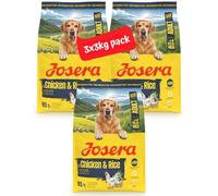 JOSERA Adult Large Pollo & Arroz (3 x 3 kg) | Comida Seca Premium para Perros Adultos de Razas Grandes | con Aceite de salmón | sin Gluten | valiosos ácidos grasos | Croquetas XL contra eslingas | 3