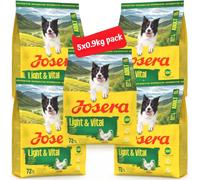 JOSERA Adult Light & Vital Pollo (5 x 900 g) | Comida Seca Premium para Perros Adultos | con Guisante | Poca Grasa y Mucha proteína para el Control de Peso | fácil de digerir | sin Trigo | 5 Unidades