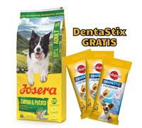 JOSERA Adult Salmon & Potato 12,5kg + 3x DentaStix ¡GRATIS!