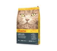 JOSERA Catelux (1 x 10 kg) | Adultos | Pienso seco Gatos Adultos exigentes | Pato y Patata | Sin Trigo | con Fibra dietética para prevenir Las Bolas de Pelo | Pack 1