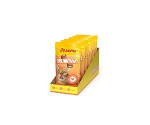 JOSERA Crunchies Chicken (6 x 60 g) | Almohada crujiente premium para gatos | con pollo | fórmula sin cereales y sin azúcar | crujiente por fuera, interior cremoso, con vitaminas y taurina, 6 unidades