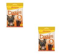 Josera Denties con Pato y Zanahoria | Paquete Doble | 2 x 180 g | Palitos masticables de Cuidado Dental para Perros | con Sabroso Pato y Zanahoria | para Ayudar a la Limpieza Dental Diaria
