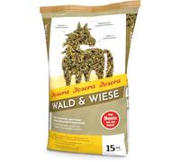 Josera Forest & Wiese, 1 x 15 kg, Comida para Caballos Premium: el Cereal de Hierbas Que Ayuda a Respirar, sin Avena, Reduce el almidón y el azúcar, 1 Unidad