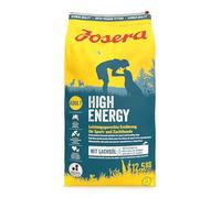 JOSERA High Energy (1 x 12,5 kg) | Adult | Premium Trockenfutter für ausgewachsene aktive Hunde | Geflügel & Lachsöl | Ideal für Agile Zucht- und Sporthunde | weizenfrei | Hundefutter | 1er Pack