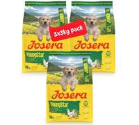 JOSERA Junior YoungStar Pollo y Patatas (3 x 3 kg) | Comida Seca Premium para Perros en Crecimiento | Comida para Cachorros para Razas Medianas y Grandes para un Cuidado óptimo | Sin Cereales |