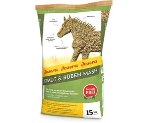 Josera Mash para Hierbas y remolachas, 1 x 15 kg, Comida para Caballos Premium Mash, Comida para Caballos con Semillas de Lino, Reduce el almidón y el azúcar, Totalmente mineralizado, 1 Unidad