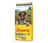 Josera Medi/Maxi Sénior - Pienso sin cereales para perro adulto de tamaño mediano y grande - Pato y Patata - Cantidad: 12,5 kg