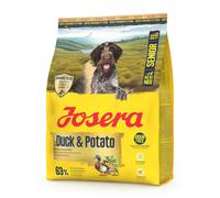 Josera Medi/Maxi Sénior - Pienso sin cereales para perro adulto de tamaño mediano y grande - Pato y Patata - Cantidad: 900 g