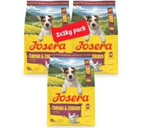 JOSERA Mini Adult Salmón y Pollo (3 x 3 kg) | Comida Seca Premium para Perros Adultos de Razas pequeñas | con biotina | croquetas pequeñas | con Deliciosa Salsa en Polvo también húmedo para Alimentar