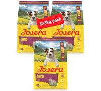 JOSERA Mini Cordero Adulto (3 x 3 kg) | Comida Seca Premium para Perros Adultos de Razas pequeñas | con Batata, Hierbas y Frutas | croquetas pequeñas | extratolerable | sin Cereales | Paquete de 3