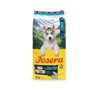 JOSERA Pez de mar de proteína Junior High (1 x 12,5 kg) | Comida Seca Premium para Perros Activos a Partir de la 6ª Semana de Vida, salmón y Batata, sin Cereales y Rico en proteínas, L-carnitina y