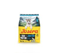 JOSERA Pez de mar de proteína Junior High (1 x 900 g) | Comida Seca Premium para Perros Activos a Partir de la 6ª Semana de Vida, salmón y Batata, sin Cereales y Rico en proteínas, L-carnitina y