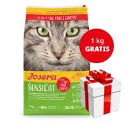 JOSERA SensiCat (1 x 10 + 1 kg) | Adult | Alimento seco Premium para Gatos sensibles Adultos | Aves de Corral y arroz | fórmula Extra Compatible | sin Trigo | Comida para Gatos | 1 Unidad