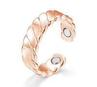 Josfeva Anillos magnéticos para mujer, banda lisa/multicapa/corazón/cruz/anillo trenzado con imanes de fuerza, anillos magnéticos ajustables abiertos para aliviar la ansiedad, anillo para el pulgar