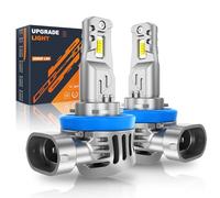 JOSHF Bombilla H11/H8/H9 LED 2024 Faro Mejorado para Coches y Motos, Anti-error CSP 20000LM 6500K Luz Blanca LED H11 Bombilla de Coche, Sustitución de Bombillas Halógenas, LED H11 DC12V, 2 Bombillas