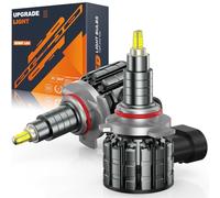 JOSHF Bombilla Led HIR2/9012, 110W CSP 20000LM 6000K Lámpara de Faro para Coches-1Par 360° Spotlight-Bombillas Reemplazo de Halógena y Kit Xenón, Led Para Luces largas/Luces Cortas