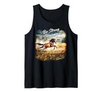 Joshua 1:9 Be Strong & Courageous - Girls Horse Verse Camiseta sin Mangas