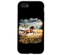 Joshua 1:9 Be Strong & Courageous - Girls Horse Verse Carcasa para iPhone SE (2020) / 7/8