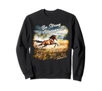Joshua 1:9 Be Strong & Courageous - Girls Horse Verse Sudadera