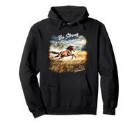 Joshua 1:9 Be Strong & Courageous - Girls Horse Verse Sudadera con Capucha