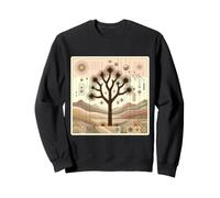 Joshua Tree National Park Line Art Vintage Camping al Aire Libre Sudadera