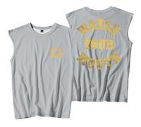 Josiah Queen Watch Your Mouth Camiseta sin mangas unisex informal para exteriores, gris, 4XL