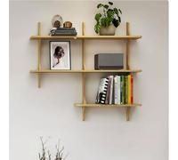 JOSIAHCQ Baldas flotantes Modernos para decoración de Pared; estanteria Libros de Varios Niveles para Almacenamiento en Sala de Estar, Dormitorio y Oficina(Wood Color,120cm/47.2in)