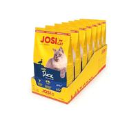 JosiCat Crispy Duck, 7 x 650 g, cartón de 4,55 kg, alimento seco Premium para Gatos Adultos, Comida para Gatos, alimentada por Josera, 7 Unidades