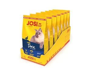 JosiCat Crispy Duck, 7 x 650 g, cartón de 4,55 kg, alimento seco Premium para Gatos Adultos, Comida para Gatos, alimentada por Josera, 7 Unidades