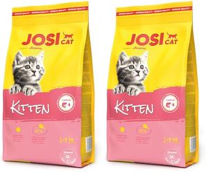 JosiCat Junior, Comida Seca Premium para Gatos en Crecimiento y Lactantes, con Alto Contenido energético, Aceite de salmón y vitaminas, 1 Unidad (Paquete de 2)