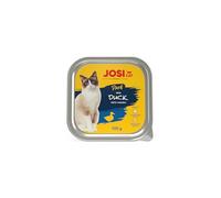 JosiCat Paté with Duck (32 x 100 g) | Jugosa Comida para Gatos con Pato y Vitamina E y D3 | sin Cereales | Comida húmeda Premium para Gatos Adultos | Alimento Completo | Powered by Josera | 32