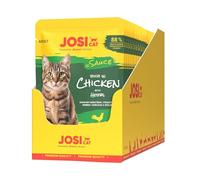 JosiCat Rico en Pollo en Salsa (28 x 85 g) | Adulto | Alimento húmedo Premium para Gatos Adultos | con Fino Pollo en Salsa | sin aditivos ni conservantes | Pack 28