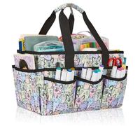 JOSIVIKY - Bolsa organizadora con múltiples bolsillos para almacenar suministros de manualidades, arte, costura, álbumes de recortes, suministros para el hogar y la oficina, gato
