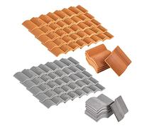 Joskeijky 200 unidades Serías Azulejos de Techo Conjunto de Construcción Azulejos Miniaturas Mini Casa de Muñecas Tejas Falso Azulejo Paisaje Jardín Diorama Techos