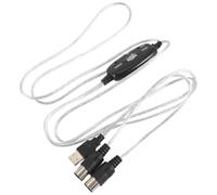 Joskeijky Adaptador de Cable USB MIDI, Interfaz de Cable de Entrada-Ortiga USB Tipo A Macho a MIDI Din 5 Pin con Indicador LED para Teclado de Música