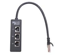 Joskeijky RJ45 macho a 3 RJ45 puerto cubo extensor divisor LAN Ethernet