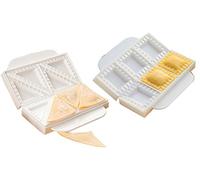 Josko Produkte Conjunto PANSOTTI & Ravioli Juego de moldes para Bolsas de Masa, Blanco, 16.5x14x4 cm