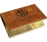 JOSMA SPORT - Funda De Carnet F.C. Barcelona Piel Marrón Blaugrana