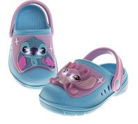 Josmo Minnie Mouse Stitch Frozen Sesame Street - Sandalias impermeables sin cordones para niñas, talla 3-4, bebé 5-10, 11-12 niños pequeños, Rosa Azure, 11-12 Little Kid